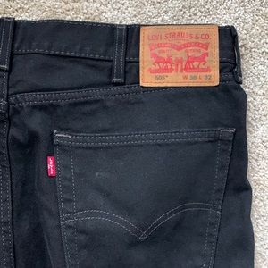 Levi’s Black 505 jeans.